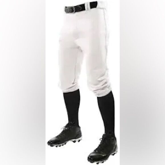 NWT RUSSELL ATHLETICS L Unisex Youth Knicker Baseball + Softball Pants -WHITE - Picture 6 of 9